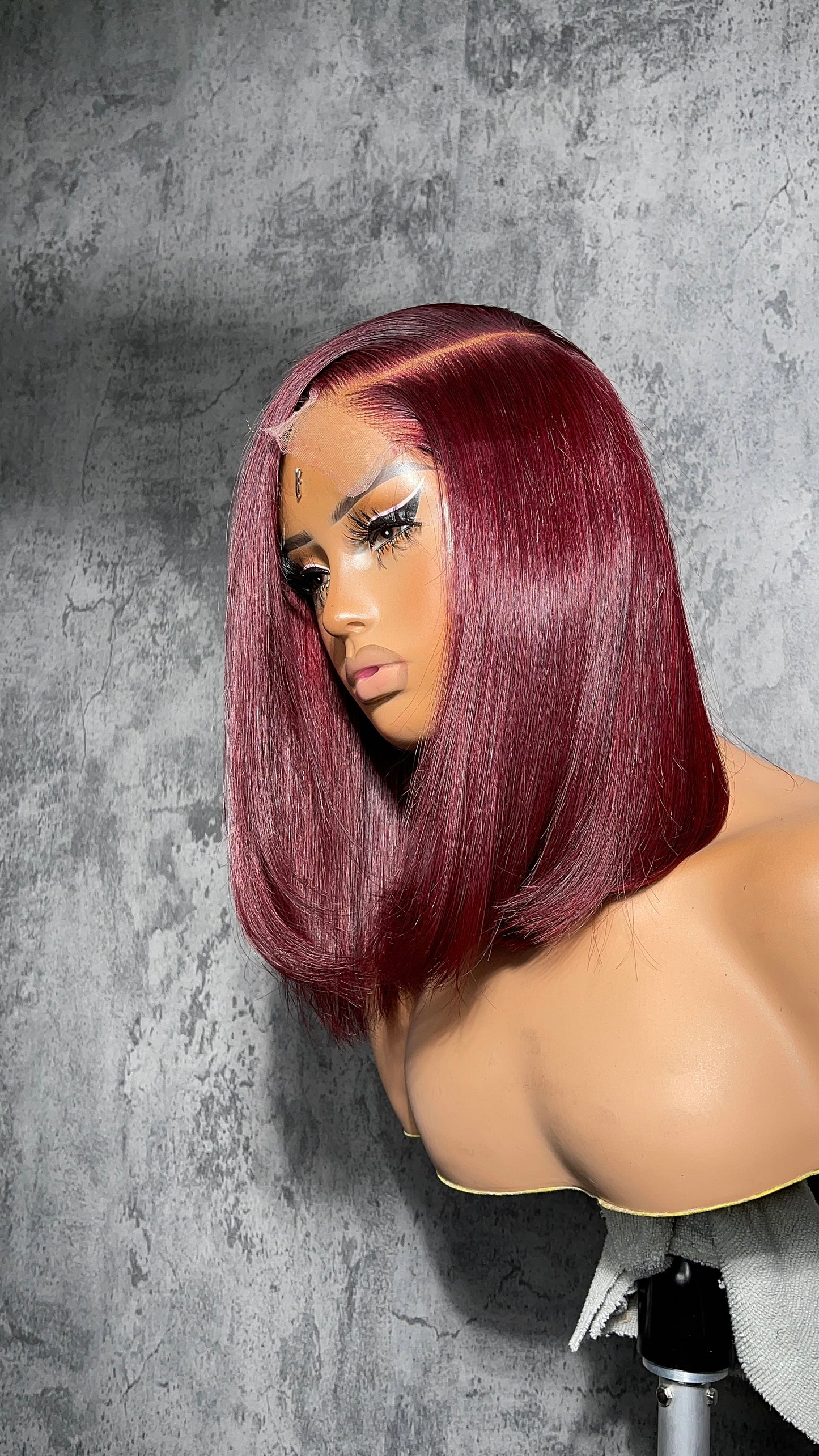 Burgundy Bob Wig