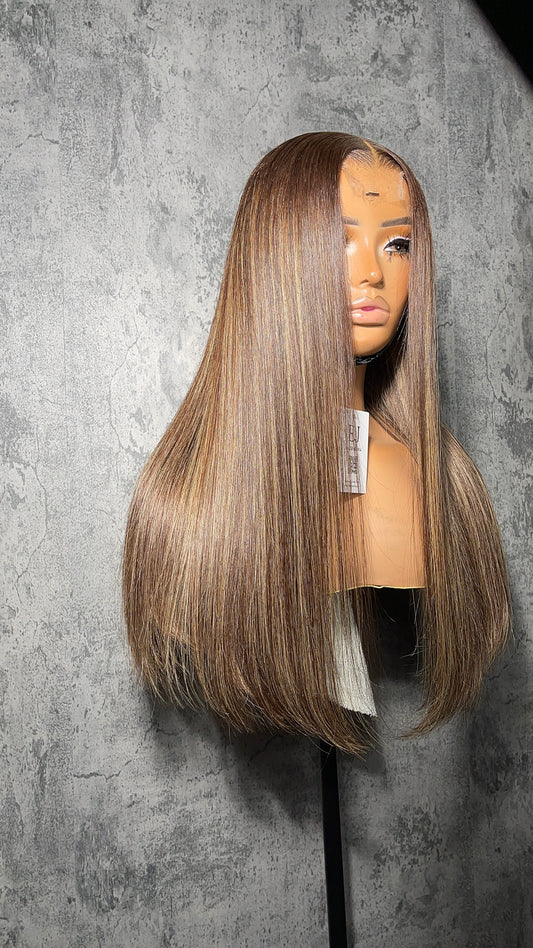 Brown & Blonde Highlights Wig