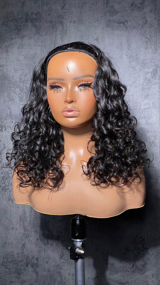 Raw Indian Natural Curly Flip-Over/Half Wig
