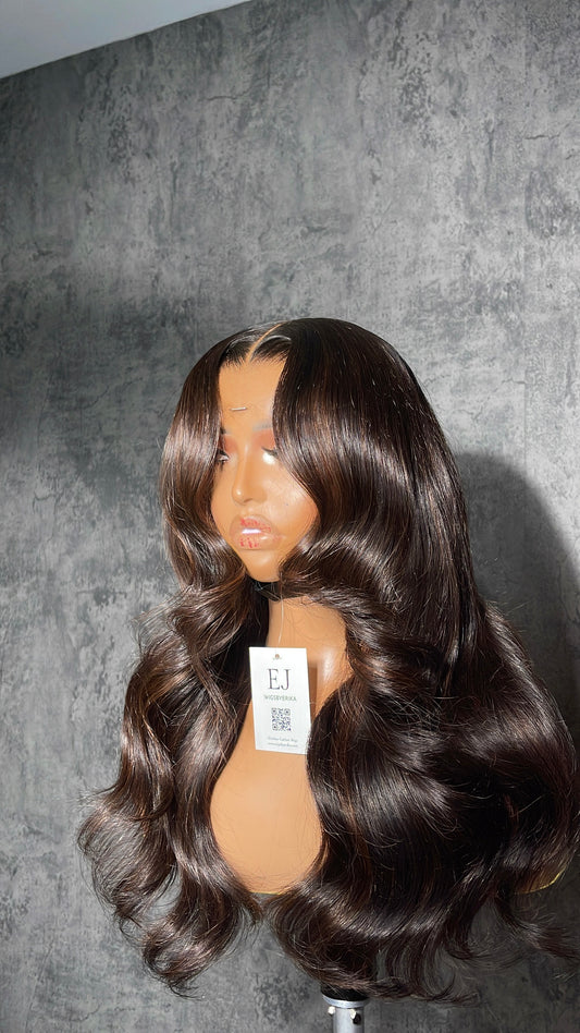 Coco Brown Highlights Wig