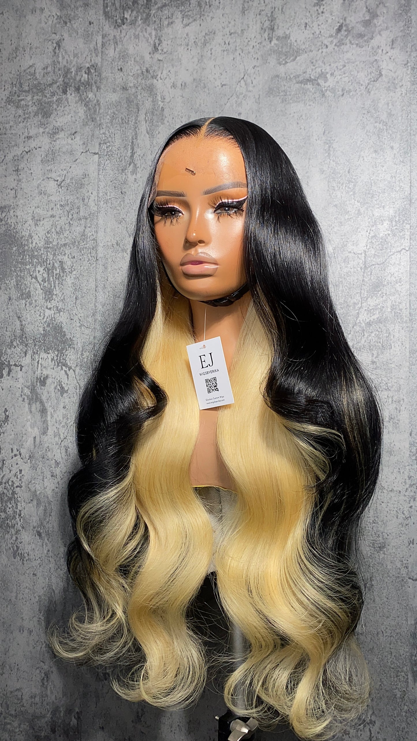 Peekaboo Blonde w/ Jet Black Wig
