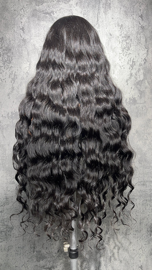 Indian Curly Upart/Vpart Wig