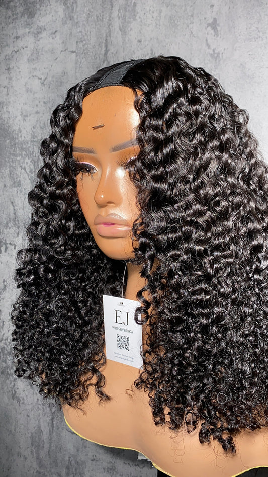 Burmese Curly V/UPart Wig (READY TO SHIP)