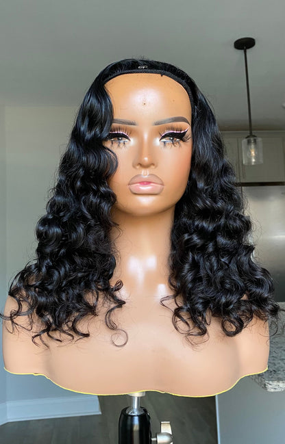 Raw Indian Natural Curly Flip-Over/Half Wig