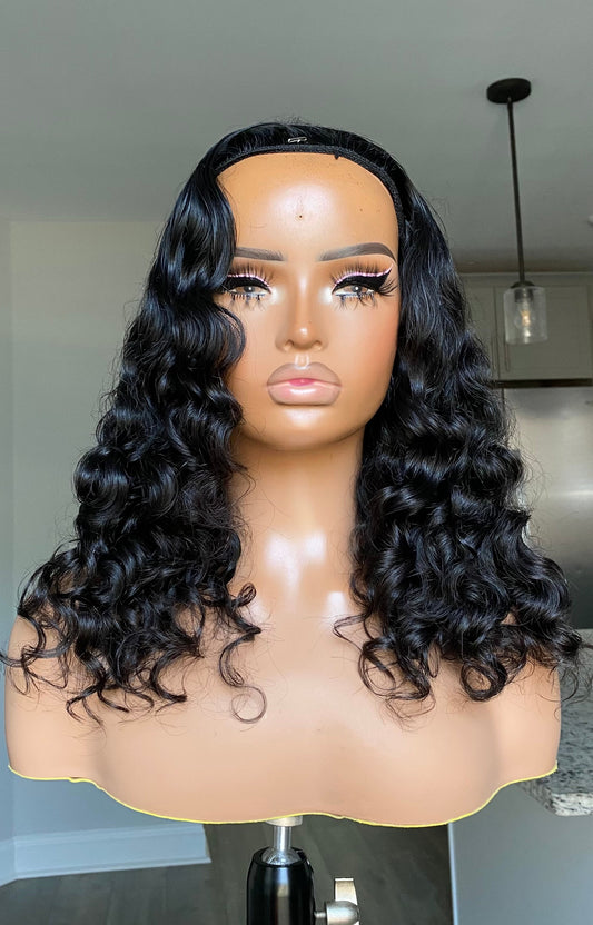 Raw Indian Natural Curly Flip-Over/Half Wig