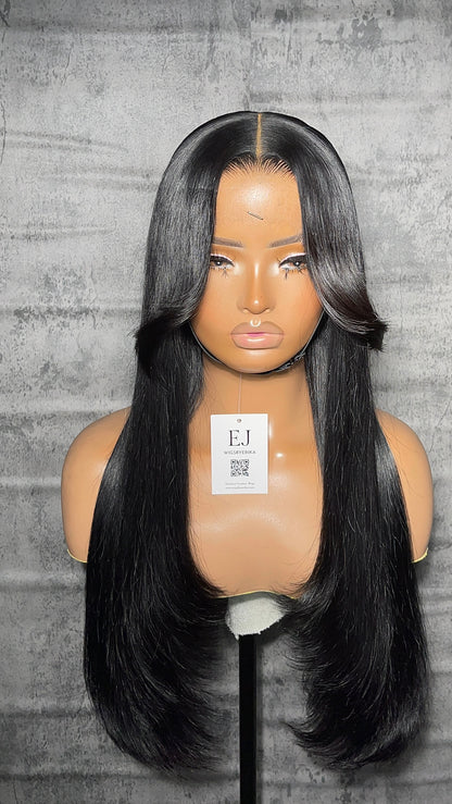 "Curtain Bangs w/ Face Layers"