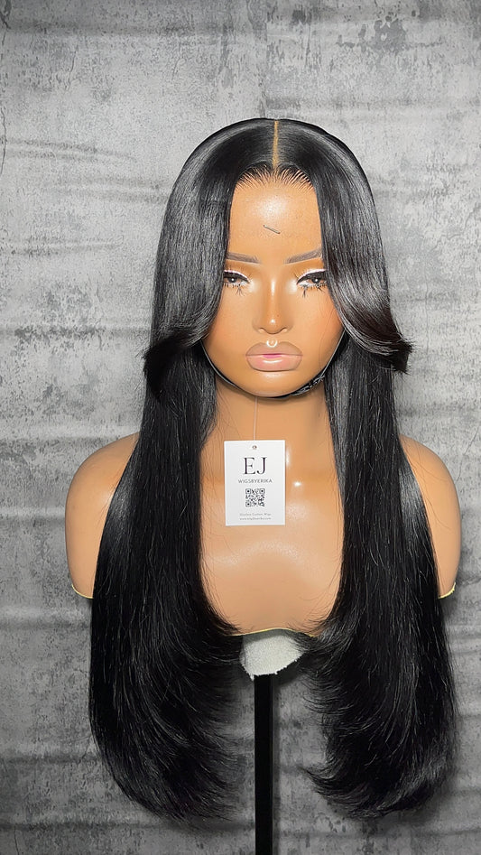 "Curtain Bangs w/ Face Layers"
