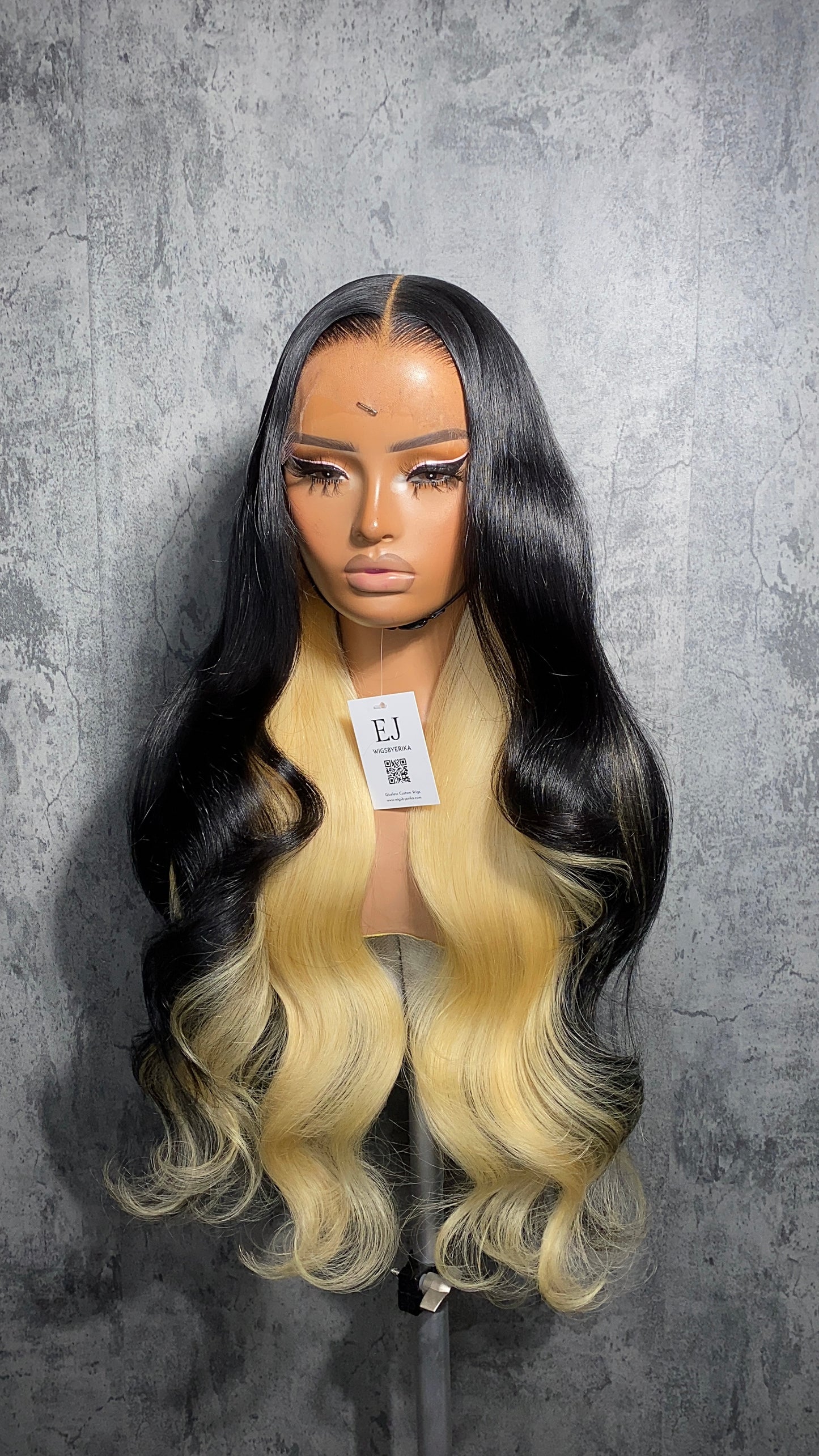 Peekaboo Blonde w/ Jet Black Wig
