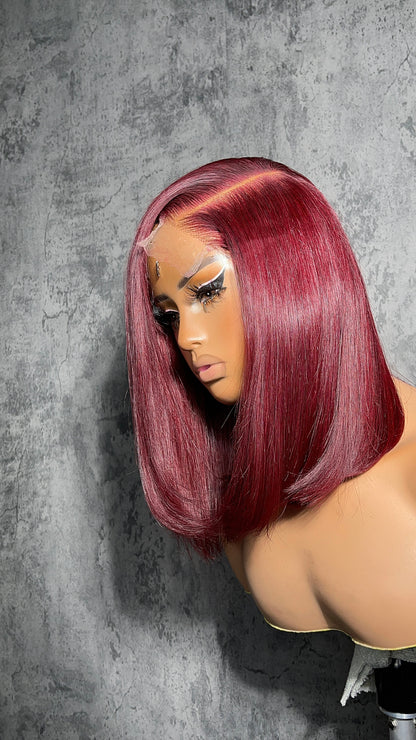Burgundy Bob Wig
