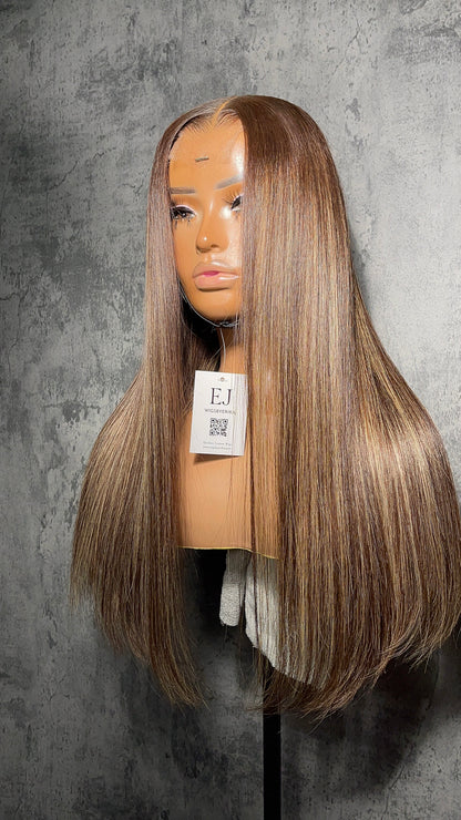 Brown & Blonde Highlights Wig