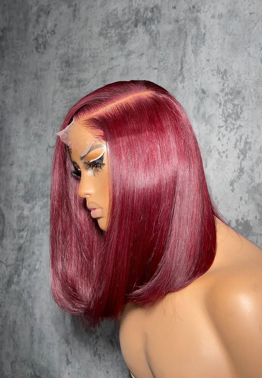 Burgundy Bob Wig