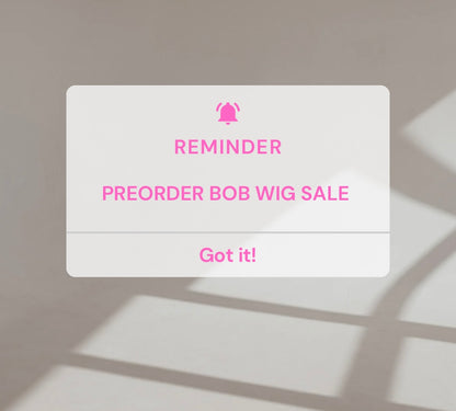 Pre-order Easter Bob Wig Sale (10" or 12")