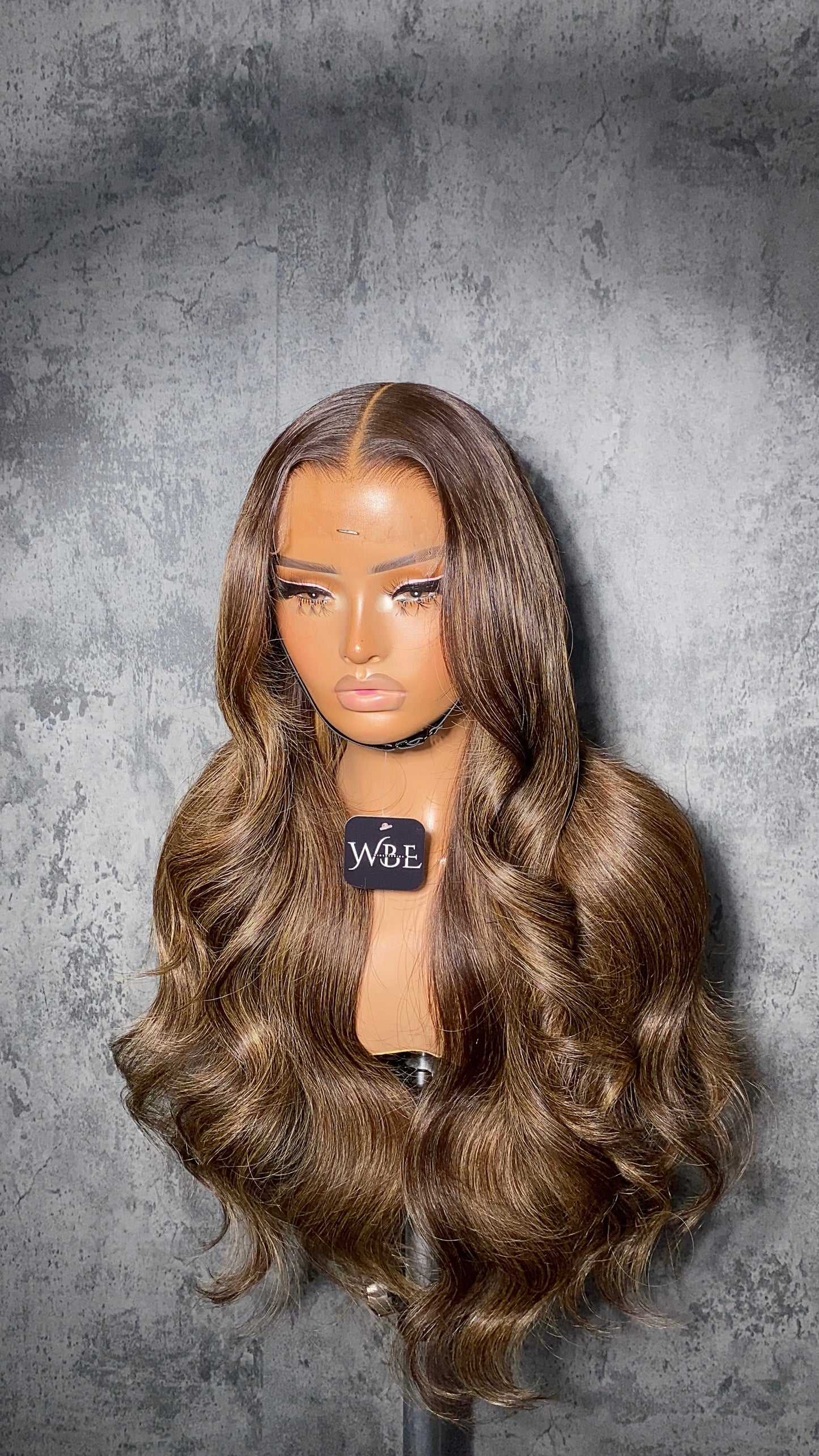 Ash Brown & Blonde Highlights Wig
