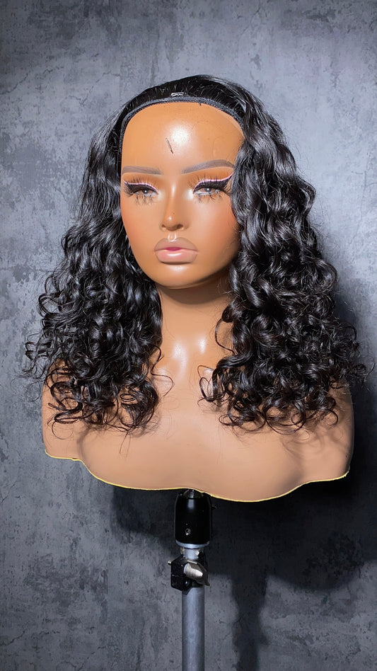 Indian Curly Half/Flip-Over Wig