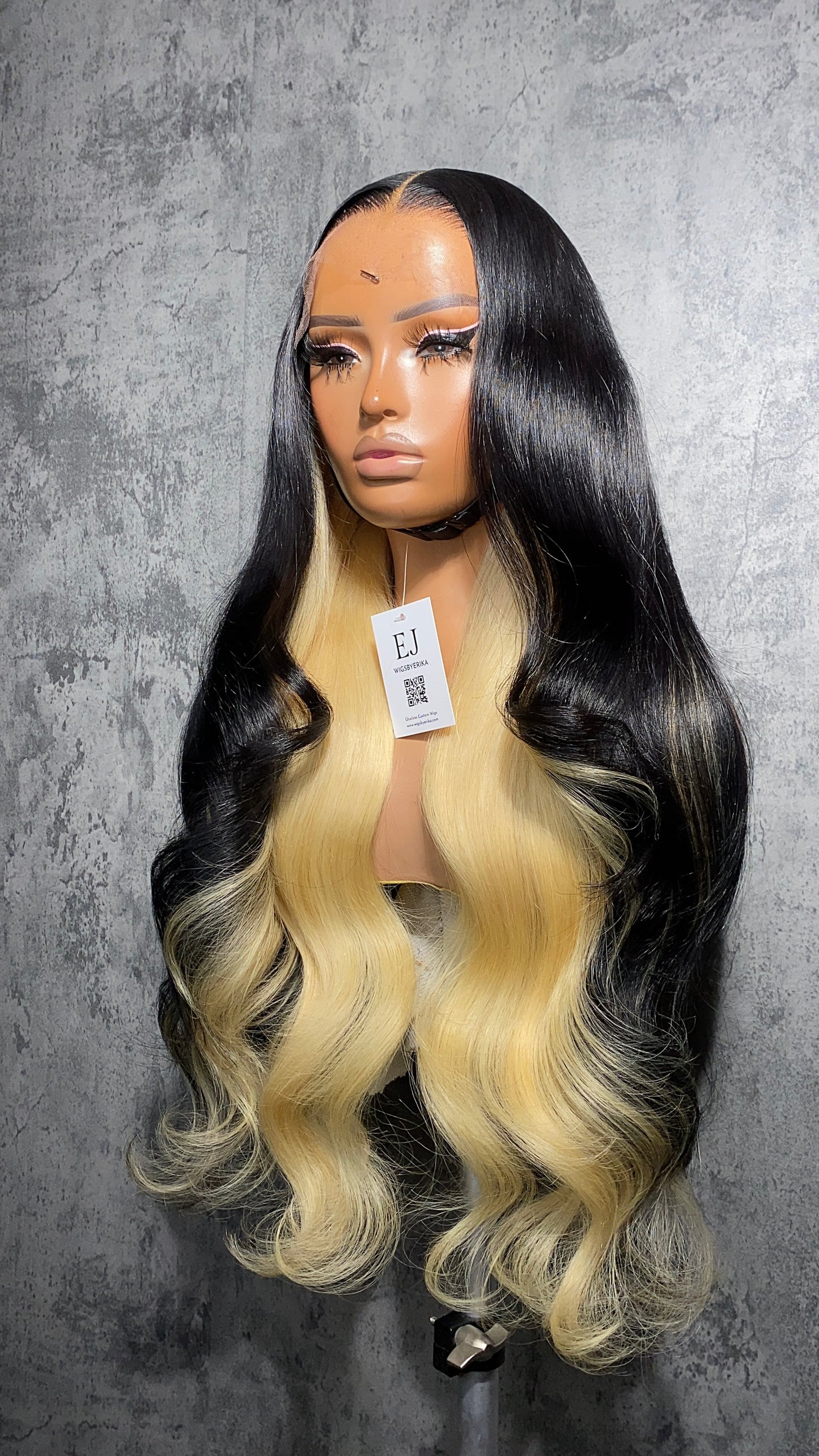 Peekaboo Blonde w/ Jet Black Wig